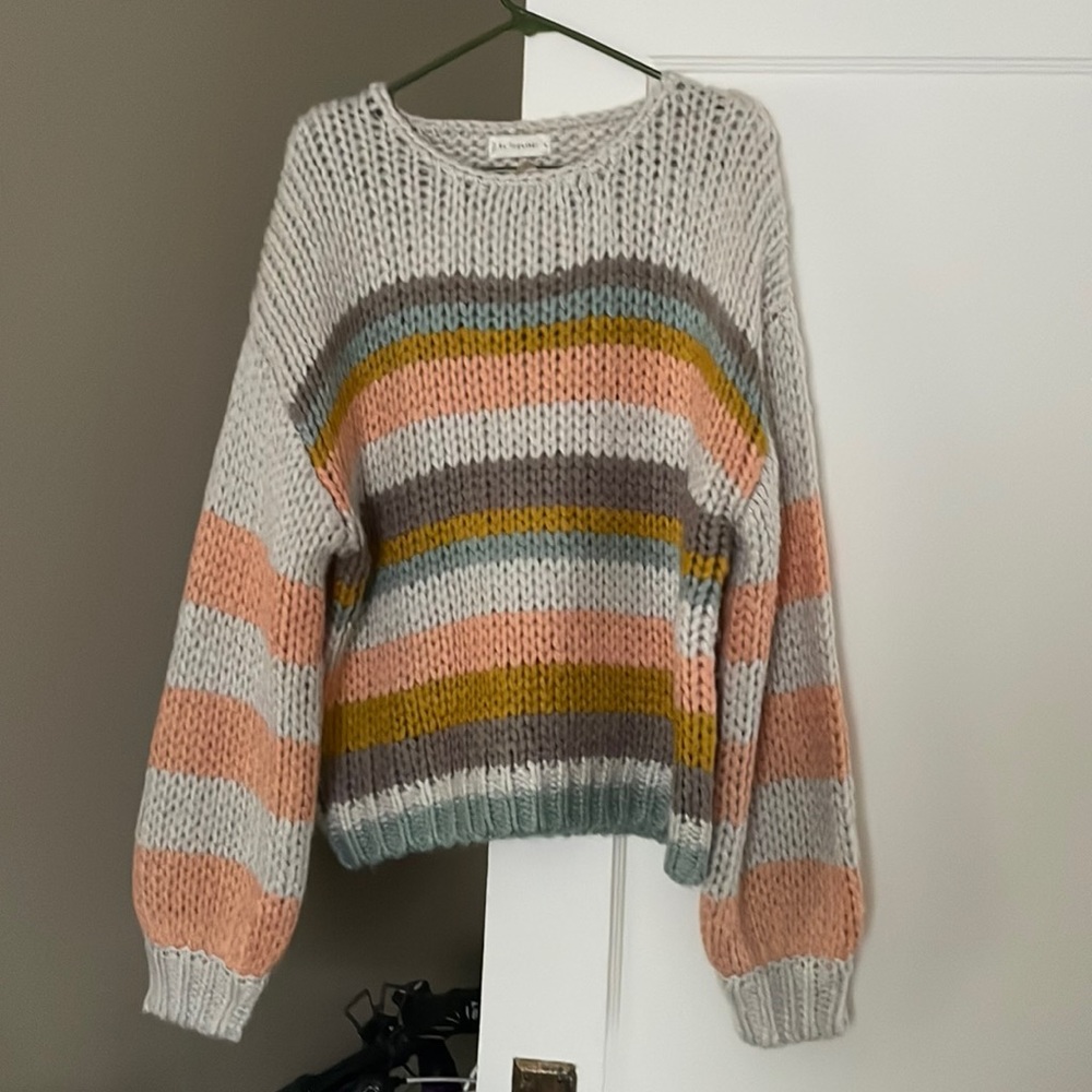Darling Thick Cozy Striped Sweater!